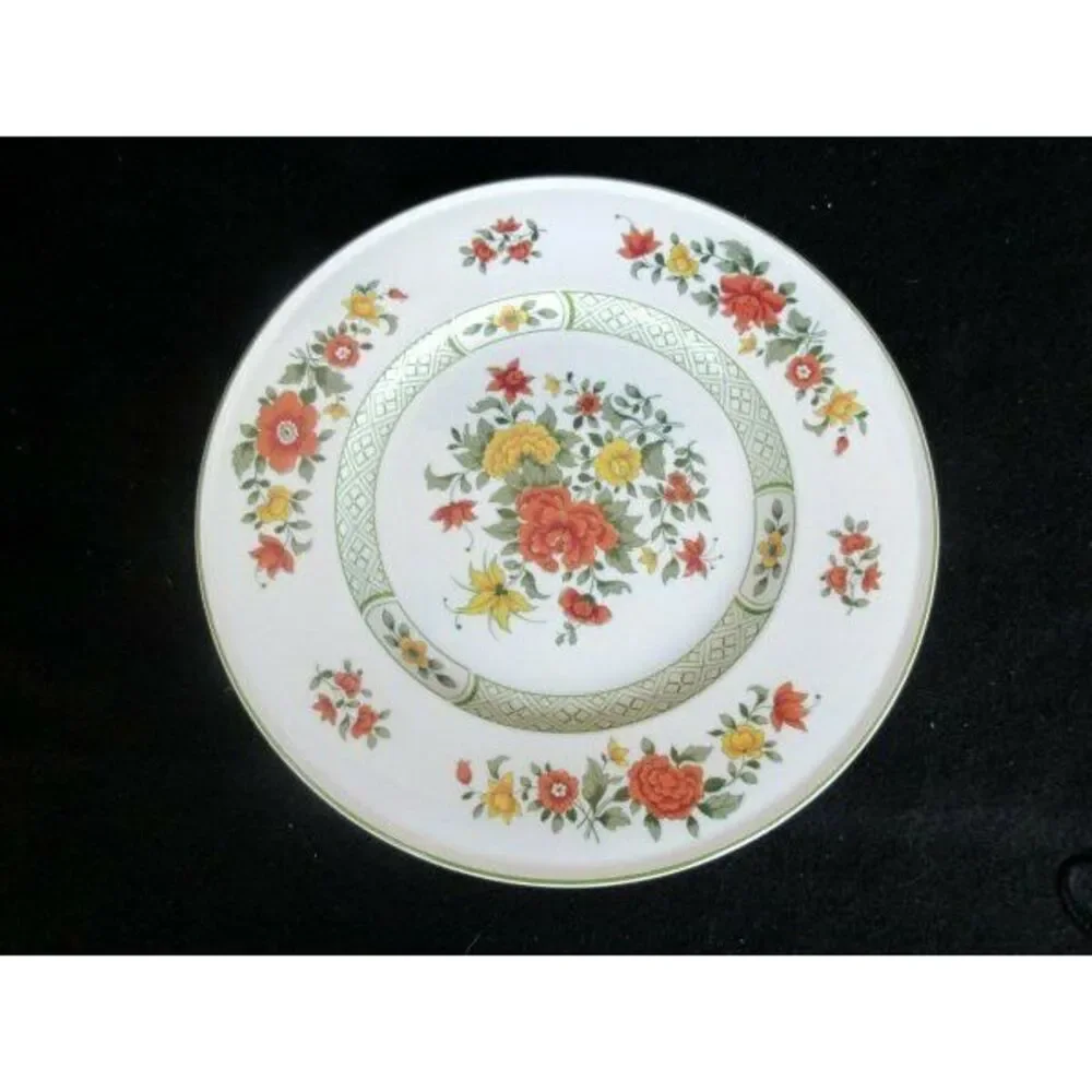 Villeroy‎ & Boch Mettlach Summerday Set of 3 Dinner Plates Orange Yellow Floral
